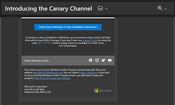 Windows 12 系统 马上要发布了！微软免费送Canary会员U盘：方便测试镜像